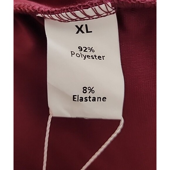 Halara Burgundy Velvet Deep V Neck Long Sleeve Ruffle Hem Dress Size XL - Picture 3 of 9